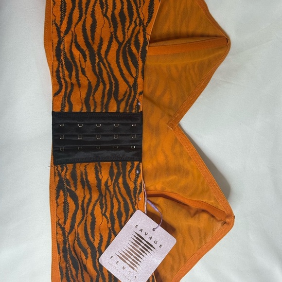 Vibrant Orange and Black Crop Top - Picture 4 of 13